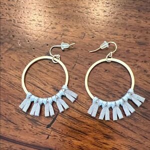 Elegant Gold  Hoop Earrings with Tassels